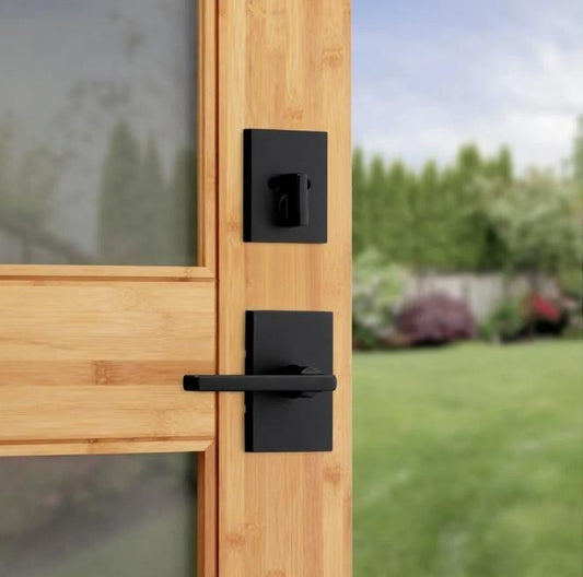 Kwikset 971HFLRCT-514 Halifax Single Cylinder Entry Handleset Interior Rectangle