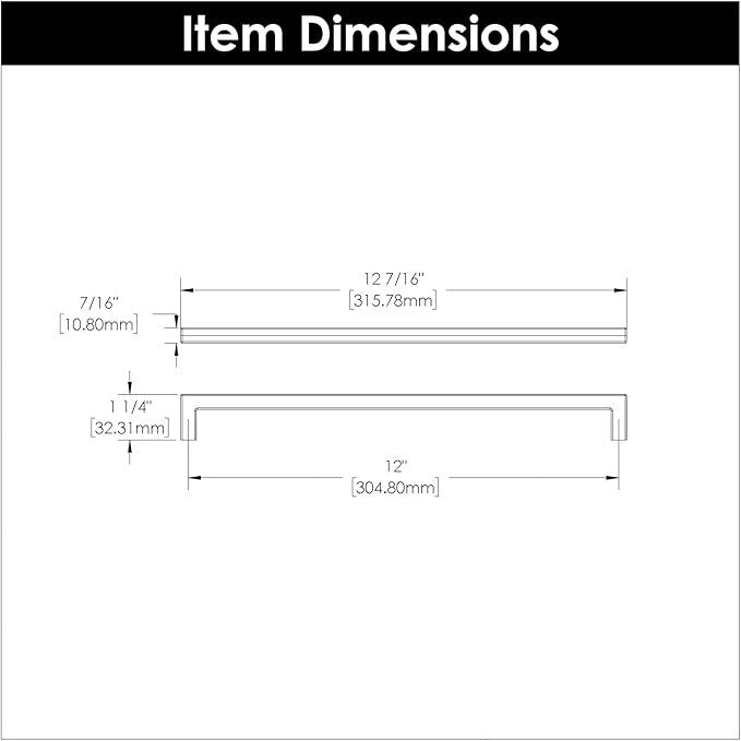 Hickory Hardware HH075336-SS 12 Inch Hole Center, Stainless Steel, Skylight Col.