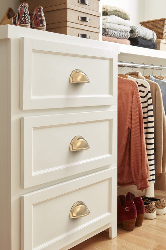 Amerock BP36640CZ Ashby Cabinet Cup Pull Champagne Bronze 3"&4" C2C Drawer Pull