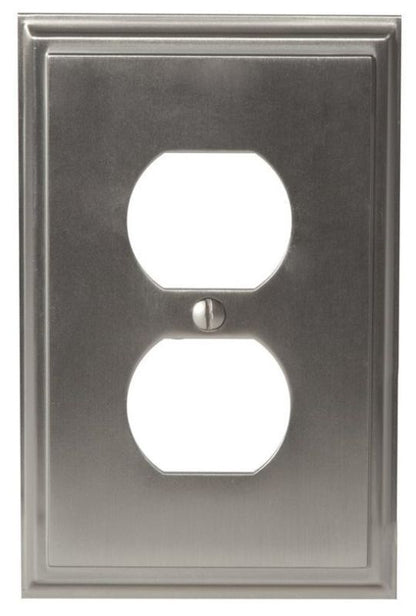 Amerock 1906966 Mulholland Double Outlet Switch Plate - Nickel - 5 Pack