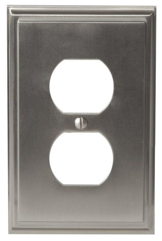 Amerock 1906966 Mulholland Double Outlet Switch Plate - Nickel - 5 Pack