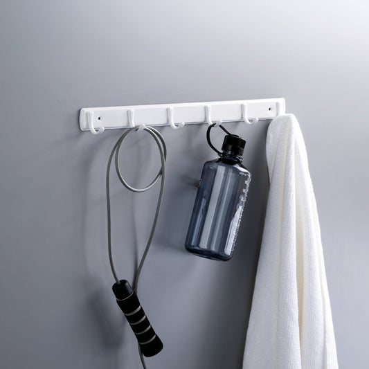 Franklin Brass 20' Coat/Hat Rack Wall Mount White Steel with 6 Hooks FBSSMR6-W-R
