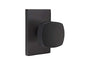 EMTEK 5210FRKUS19 Rectangular Rosette Dummy Freestone Square Knob Flat Black