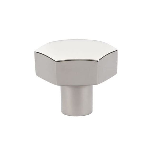 Emtek 86458US14 1.5 in Mod Hex Cab Knob, Bright Nickel