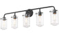 Z-Lite 471-5V-MB 5 Light Vanity, Matte Black