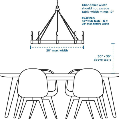 Progress Lighting P400048-031 Briarwood Chandeliers, Ceruse Black