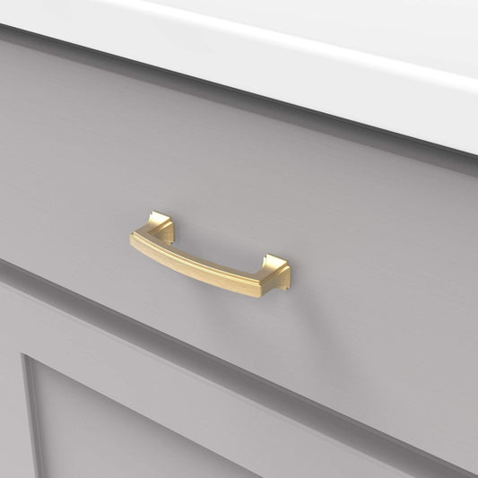Hickory Hardware P3231 Bridges Cabinet Knob 3" Hole Center Brushed Golden Brass