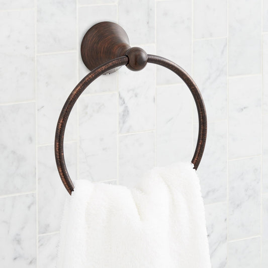 Signature Hardware SH555048ORB Traditional 6-7/8" Towel Ring - Oil Rubbed Bronze