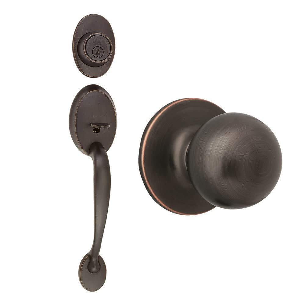 Design House 791681 Coventry Handleset Interior Knob Single Cyl Deadbolt ORB