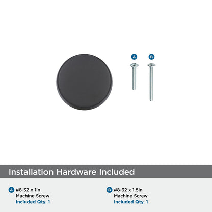 Amerock Cabinet Knob Black Bronze 1-5/8 inch (41 mm) Diameter Blackrock 1 Pack