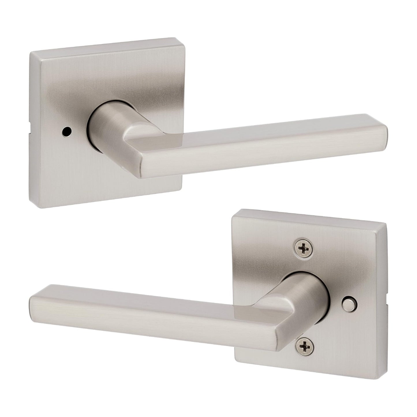 Kwikset 730HFL Halifax Interior Privacy Door Handle Lock Satin Nickel Reversible