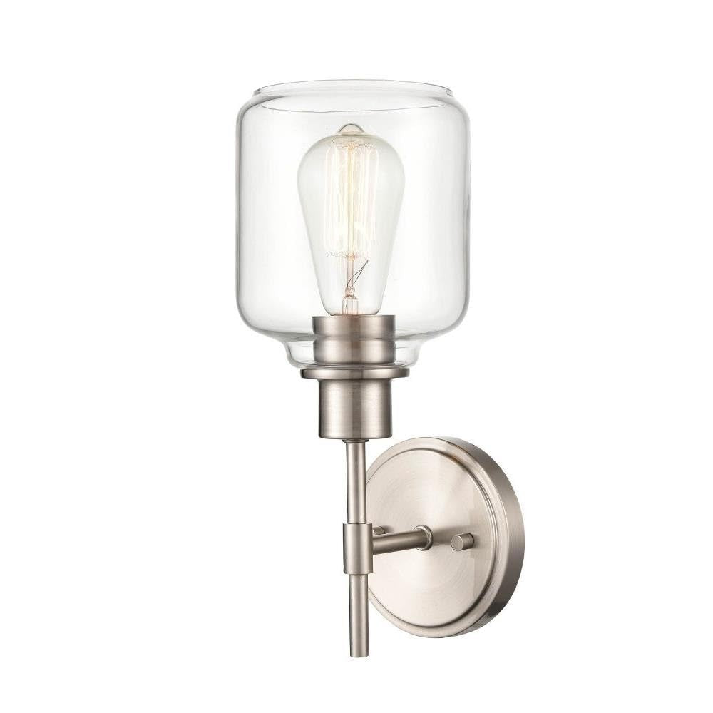 Millennium 6941-SN Transitional One Light Wall Sconce Silver Finish Satin Nickel
