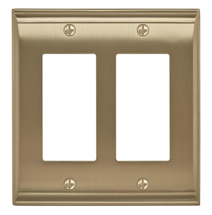 Amerock BP36505BBZ Wall Plate Golden Champagne 2 Rocker Switch Plate Cover