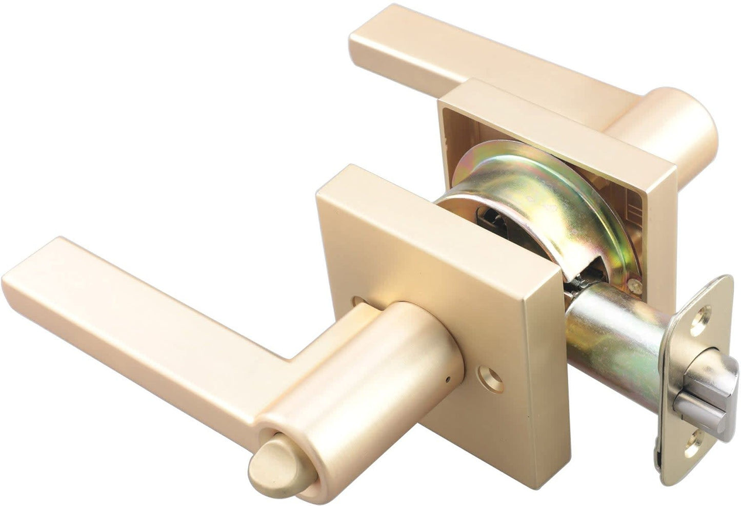Miseno MLK1022 Lorton Flat Bar Keyed Entry Door Lever Set - Matte Black