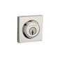 BALDWIN SC.CSD.055.6L.DS Contemporary Square 1-Cyl Deadbolt - Polished Nickel