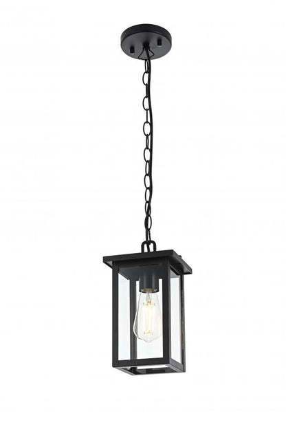 Elegant Lighting OD324H11BK Venango 7 inch Outdoor Pendant in Black