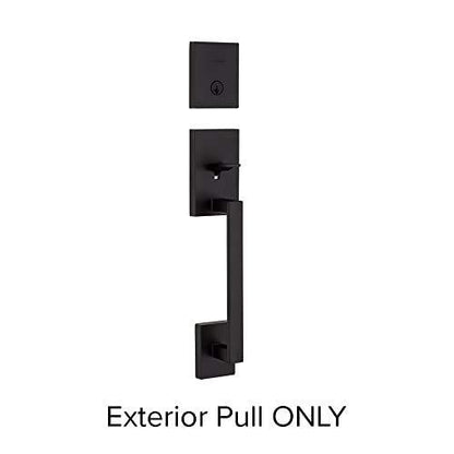 Kwikset San Clemente Front Door Lock Handle & Deadbolt Set Matte Black 818SCELIP