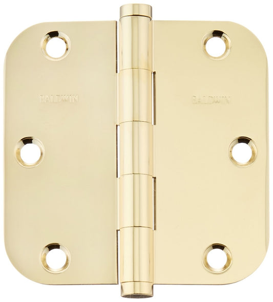 Baldwin 1135003I Radius Mortise Hinge, Lifetime Brass