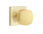 EMTEK 5210FRKUS4-Privacy Freestone Door Knob With Square Rose Satin Brass