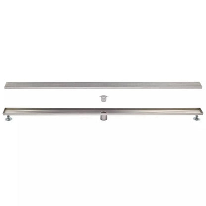 Signature Hardware - 28" Carmen Outdoor Linear Shower Drain Matte Black