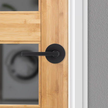 Kwikset 720HFLRDT-514 Halifax Interior Passage Door Knob Non-Locking Matte Black