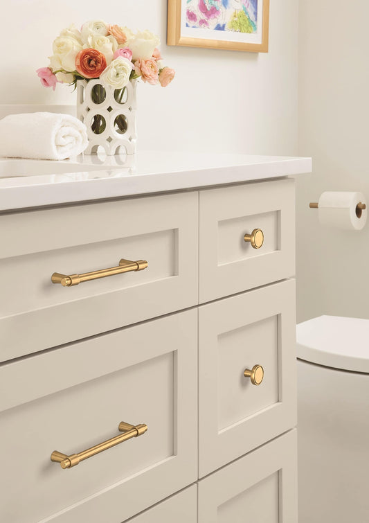 Amerock | Cabinet Pull | Champagne Bronze | 5-1/16 inch Center-to-Center