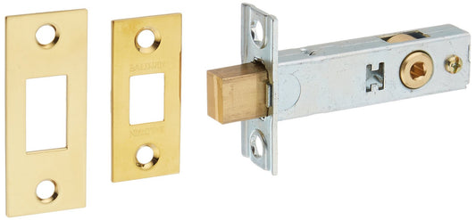Baldwin 0418031LTP Unlaquered Mortise Door Bolt Less Turn Piece, Bright Brass