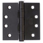 Emtek 9401419 4"x4" Steel Heavy Duty Ball Bearing Square Hinges Pair, Flat Black