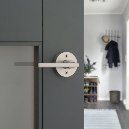 Kwikset 788HFL Halifax Dummy Door Handle, Single Sided Round Lever Satin Nickel