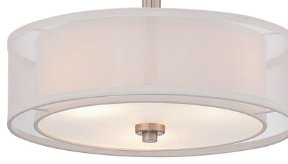 Minka Lavery 4107-84 Parsons Studio Semi-Flush, 3-Light, Brushed Nickel