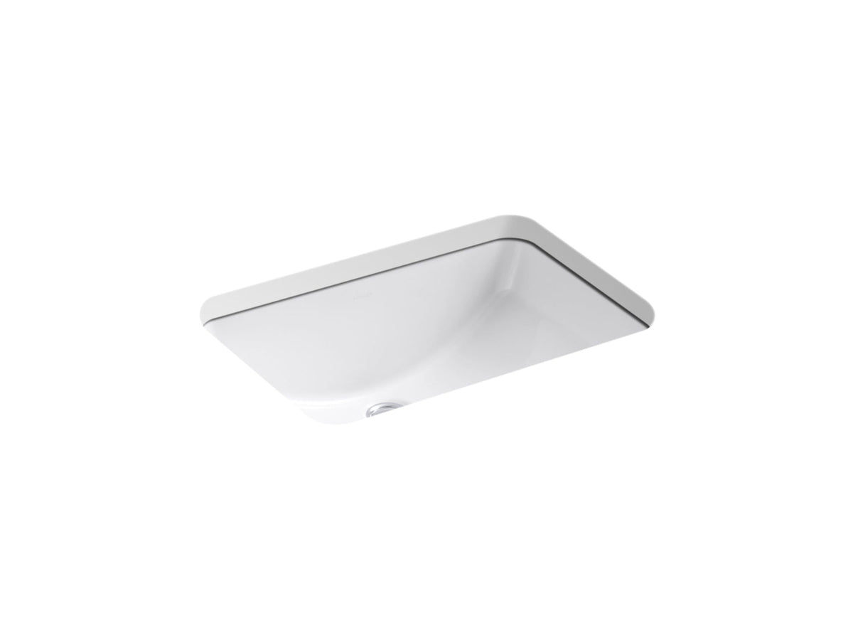 KOHLER 2214-0 Ladena Rectangular Undermount Bathroom Sink, 20-7/8" W X 14-3/8" L