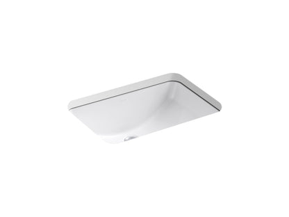 KOHLER 2214-0 Ladena Rectangular Undermount Bathroom Sink, 20-7/8" W X 14-3/8" L