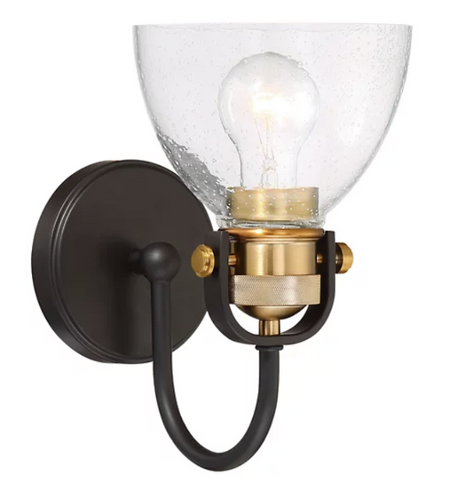 Minka Lavery 3361-416 - Monico Wall Sconce - Bronze with Brass