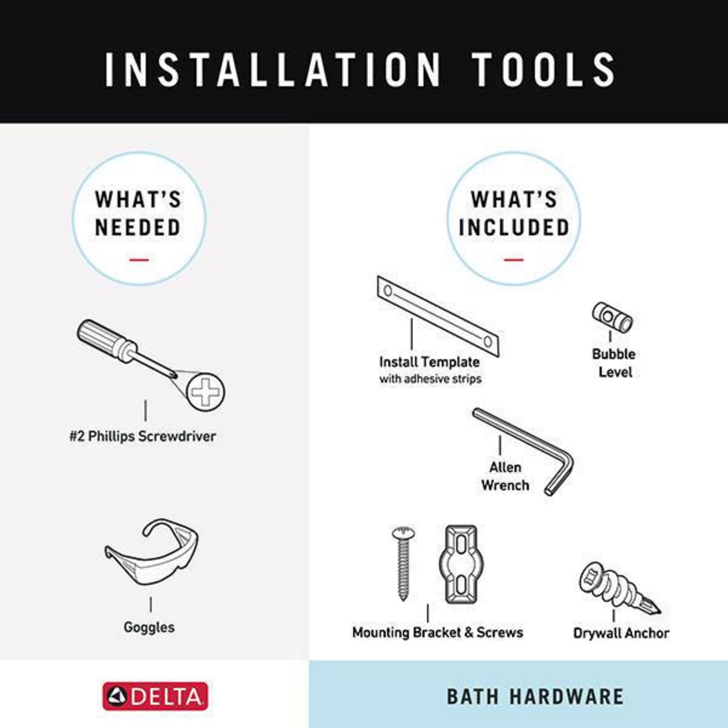 DELTA FAUCET 78908-SS Tetra 8 in. Hand Towel Bar in Stainless Steel