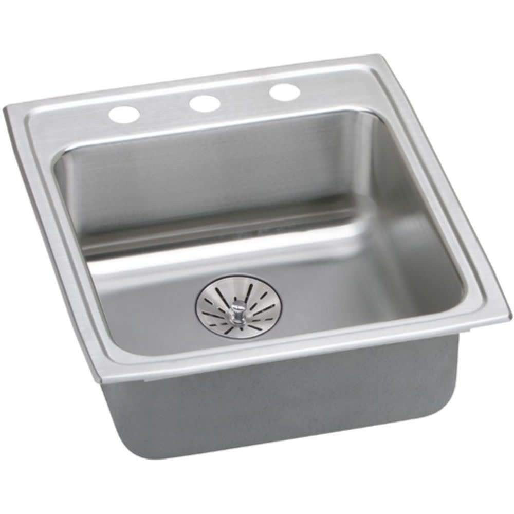 Elkay LRAD202265PD1 Lustertone 19-1/2" Drop In Stainless Steel Kitchen Sink