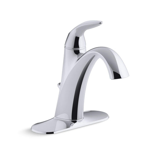 Kohler K-45800-4-CP Alteo Centerset Bathroom Sink Faucet w/Metal Drain-Chrome