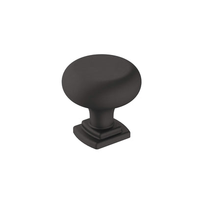 Amerock Cabinet Knob Matte Black 1-1/4 inch (32 mm) Diameter Surpass
