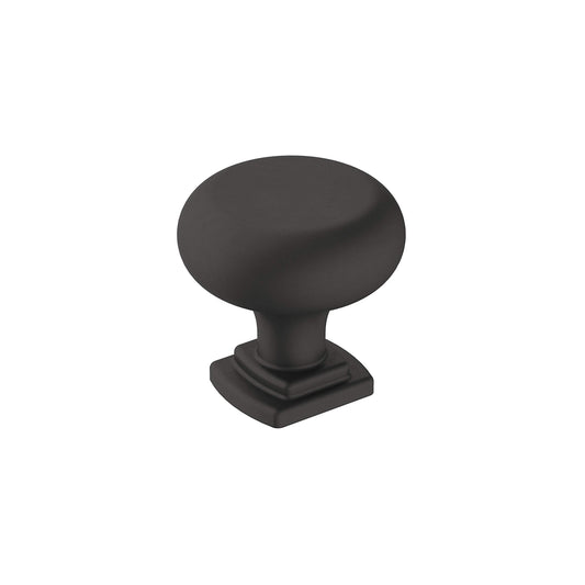 Amerock Cabinet Knob Matte Black 1-1/4 inch (32 mm) Diameter Surpass