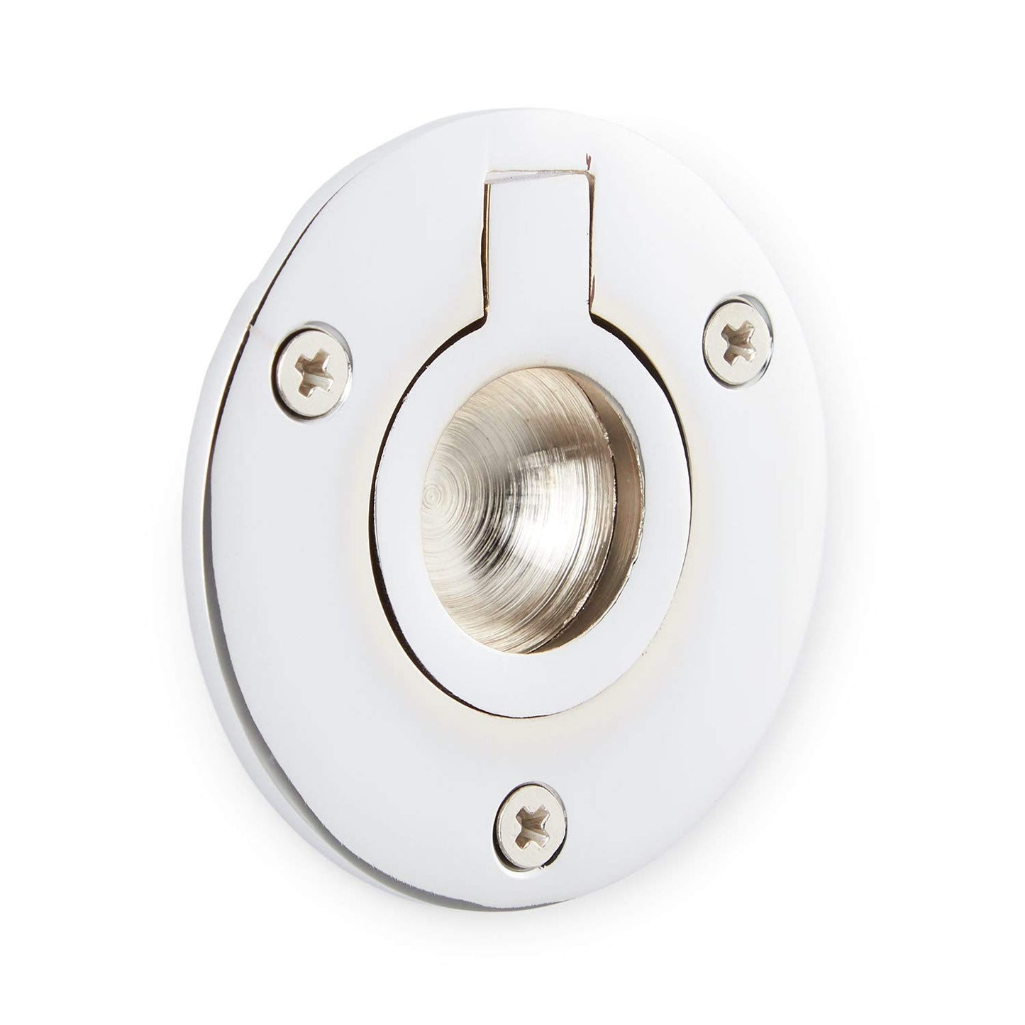 Signature Hardware 1-1/2" Diameter Brass Ring Pull - Chrome