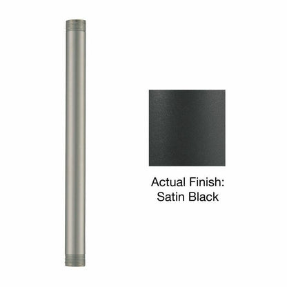 RS1-SB-Millennium Lighting-R Series - Stem-0.75" Wide-12" Down Rod -Satin Black