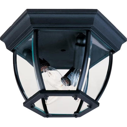 Maxim 1020WT Crown Hill LED Light Bulb Compatible Outdoor Flush Mount Light