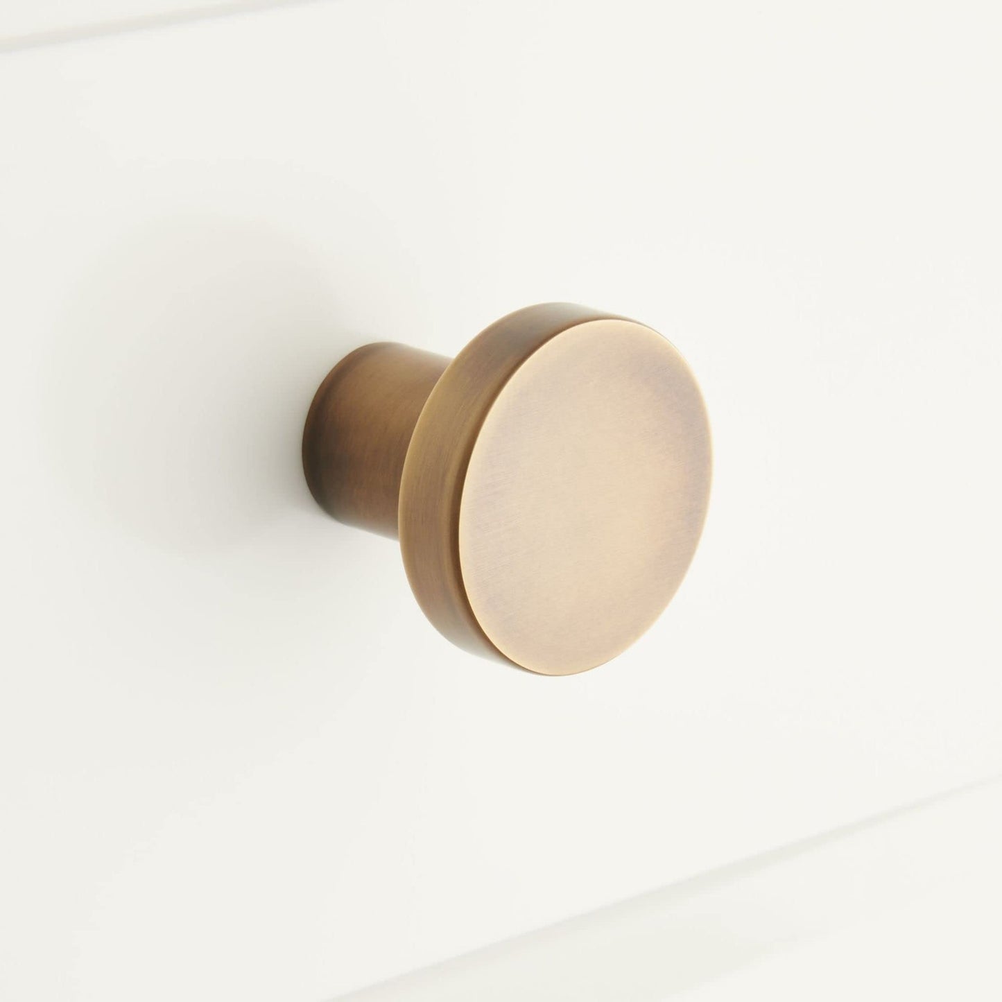 Signature Hardware SH551074AB Orvin 1-1/8" Round Cabinet Knob Antique Brass