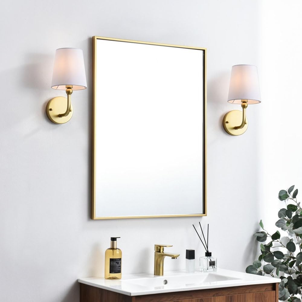 Living District LD7322W6CH Colson 1-Light Metal&Fabric Bath Sconce Chrome/White