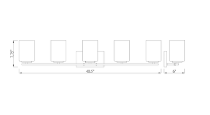 Bellevue Sylvia 5 Light 41" Wide Bathroom Vanity Light - Brushed Nickel