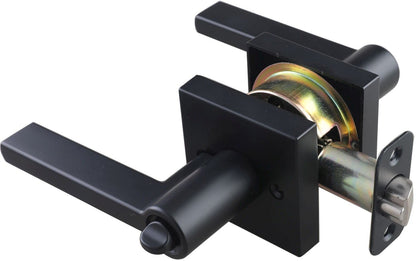 Miseno MLK1022 Lorton Flat Bar Keyed Entry Door Lever Set Satin Nickel