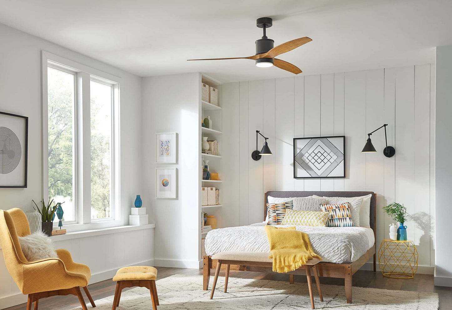 Hinkley 900752 Hover 52" Indoor/Outdoor Ceiling Fan w/Light+Remote-White