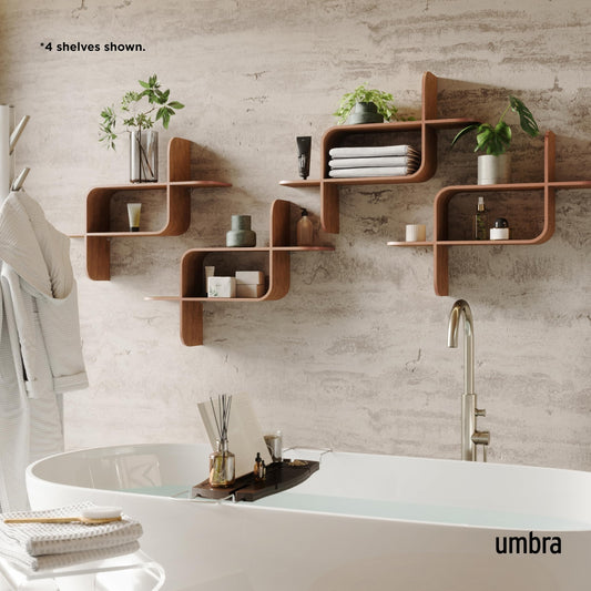 Umbra 1017571-1055 Montage Wall Shelf Light Walnut - view 2