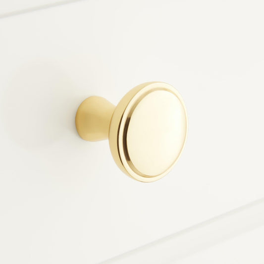 Signature Hardware SH553064PBS Strasbourg 1-1/4" Dia Cabinet Knob-Polished Brass