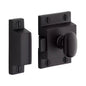 Signature Hardware - Pitkin Brass Cabinet Latches w/oval knob - Matte Black