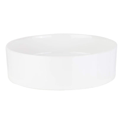 SH 447954 Hibiscus 16" Circular Fireclay Vessel Bathroom Sink - White